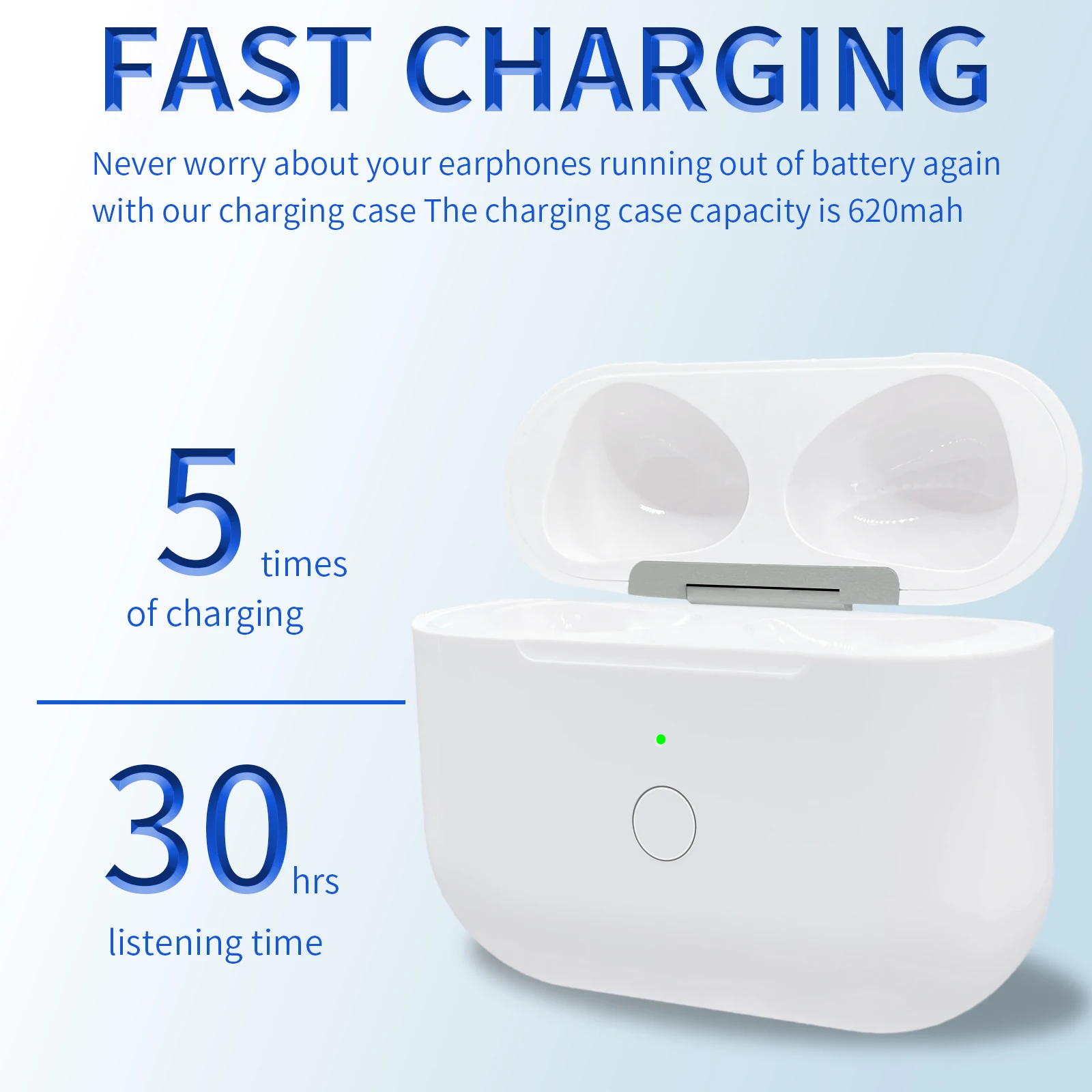 Беспроводная зарядная коробка 680 мАч для замены Bluetooth-наушников