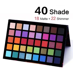 Vibrant 40 - Color Eyeshadow Palette with Matte & Shimmer Finishes - High - Quality Professional Makeup (40 Colors Palette)