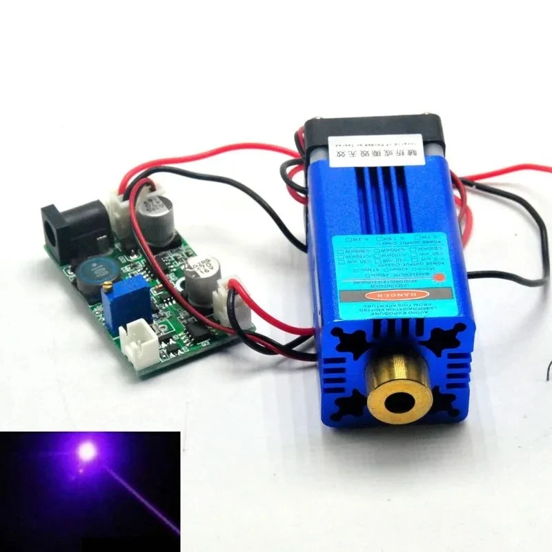 12V 405nm 150mw/300mw/400mW Violet Blue Laser Module W/ TTL & Fan Cooling Stage Lights