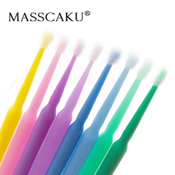 MASSCAKU-일회용 마이크로 브러쉬 마스카라 면봉, 속눈썹 개별 제거 어플리케이터 완드, 속눈썹 브러쉬 액세서리, 100 개