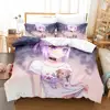 Hololive Neko Mata Okayu Bedding Set Single Twin Full Queen King Size Bed Set Aldult Kid Bedroom Duvetcover Sets 3D 2022 Anime 1