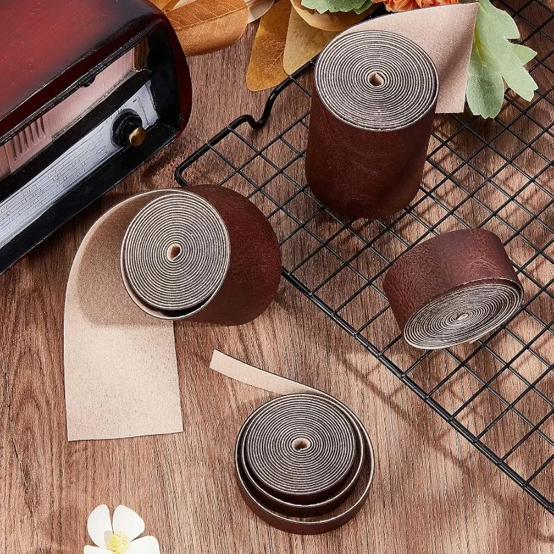 Faux Grain Leather Strip 1/2" Wide 79" Long 1.2mm Thick for Decor