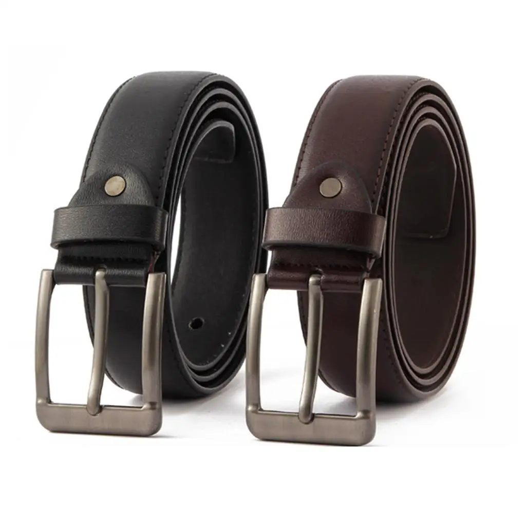 

Men's Leather Alloy Pin Buckle Belt Waistband Waist Belt Strap