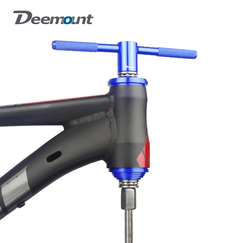 Deemount 250/400mm Length Press-in Tool for Bicycle Bottom Bracket Install B.B. Headset Cup Remove Static Presser Knurling Handl