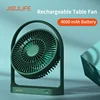 JISULIFE Table Fan Mini USB Strong Wind  Rechargeable Desk Fans Wireless 4000mAH with 4 gear Wind Speed 330° Degree Rotata 1