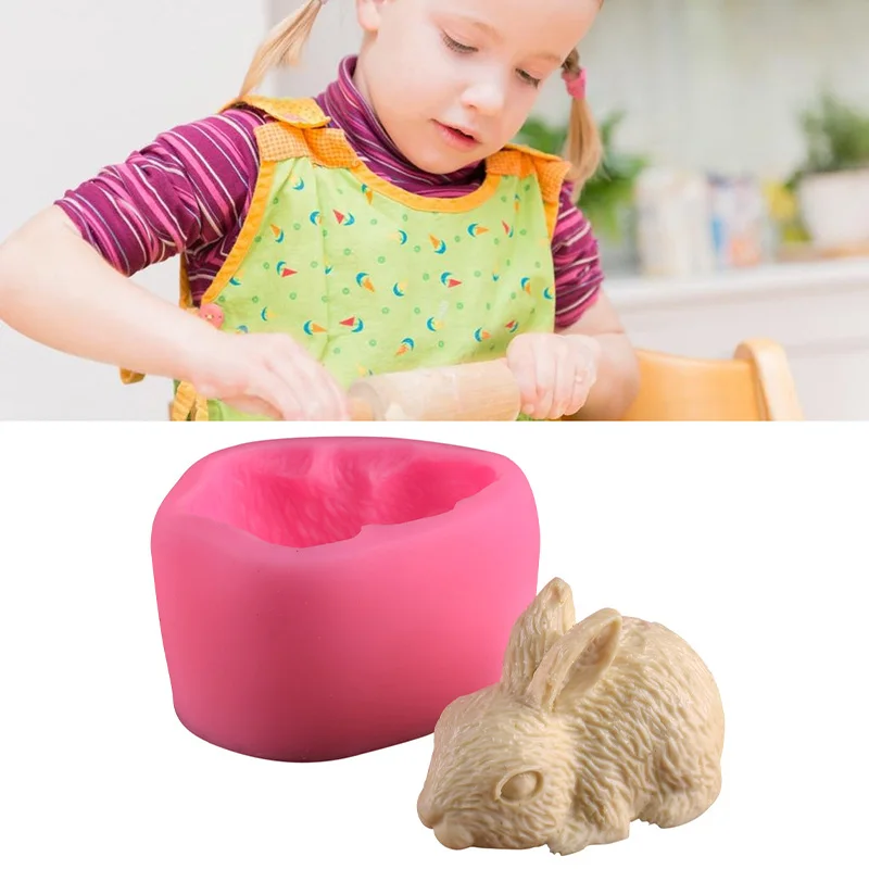 

3D Easter Bunny Animal Soap Silicone Mold Chocolate Fondant Rabbit Cake Decorate