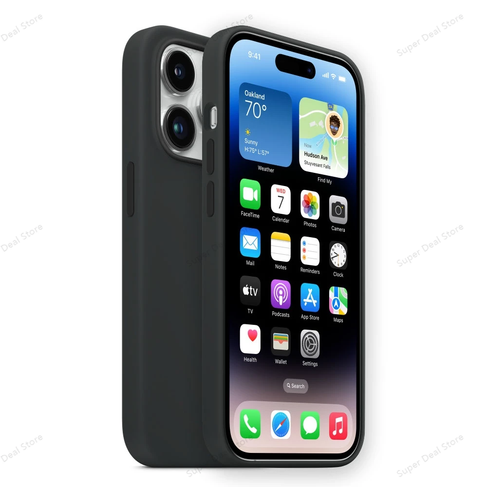 thumbnail image 1 of Original Apple Silicone Case For iPhone 14 Pro Max With Magsafe Cover Wireless Magnetic Charging For iPhone 14 Plus Cases, 1 of 5