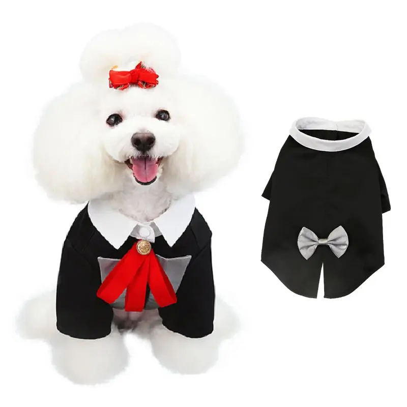 

Boy Dog Clothes Tuxedo Male Pet Clothing Suit Wedding Dress Poodle Bichon Schnauzer Pug French Bulldog Costume Outfit Dropshipin