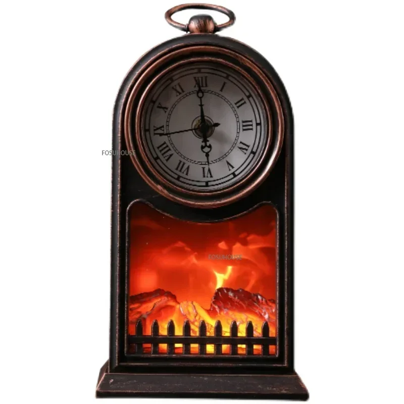 Simulation Electric Fireplace LED Flame Lamp Fake Fireplace Christmas Props Living Room Bedroom Study Room Decoration Light M L
