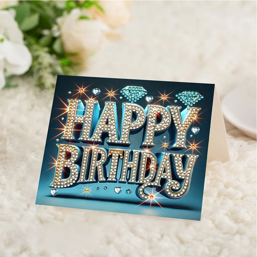 10pcs DIY Diamond Painting Greeting Card Set Diamond Art Greeting Cards Diamond Art Handmade Cards Congratulations Cards & Gifts