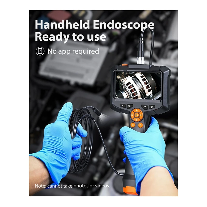 Portable Endoscope Camera With Light-4.3Inch IPS Screen 1080P HD Borescope, With 16.5Ft Cable