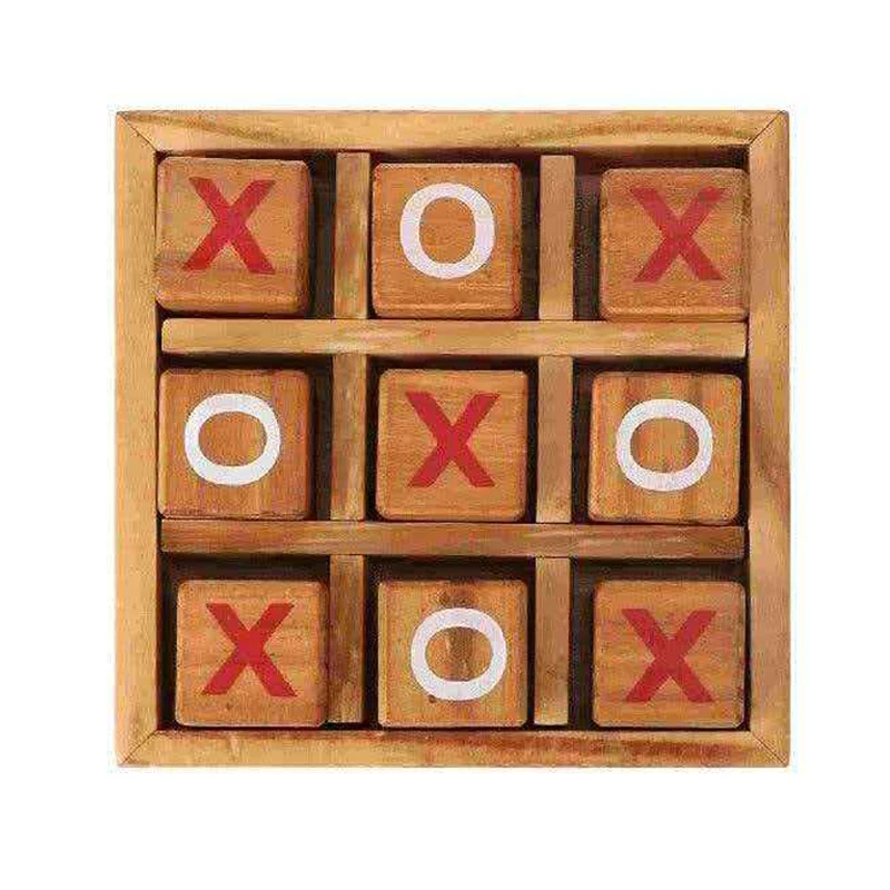 Classico Gioco da Tavolo Strategico Tic Tac Toe, Divertimento per Serate in Famiglia e Viaggi, Giocattoli Educativi in Legno, Sfide Logiche per Bambini e Adulti
