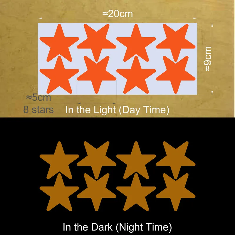Vibrant Glowing Star Stickers for Kids' Rooms - Ceiling & Wall Decor