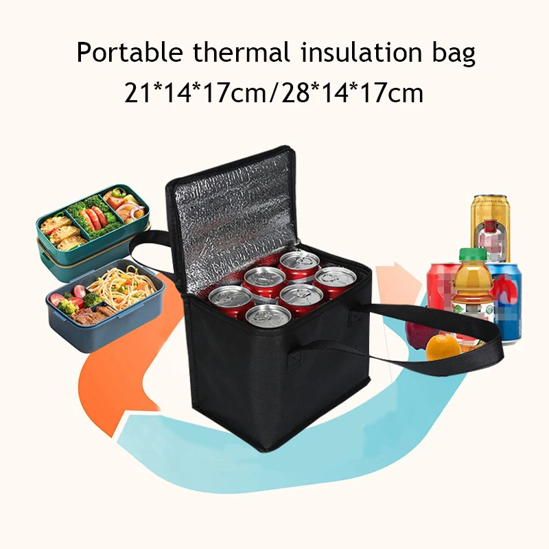 Portable Lunch Cooler Folding Bags Insulation Picnic Ice Pack Thermal Bag Outdoor Beach Camping Drink Food Carrier Tableware 2