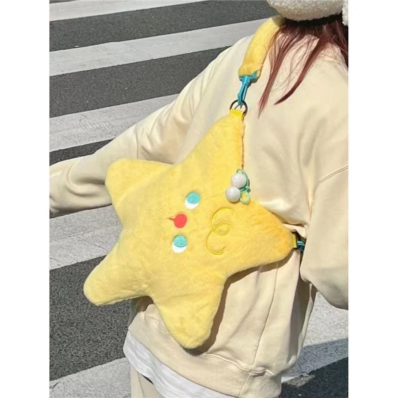 Plush Bags Five Crossbody New Pointed Star Shoulder Casual Exquisite Handbag For Woman High-Quality Messenger Versatile Luxury