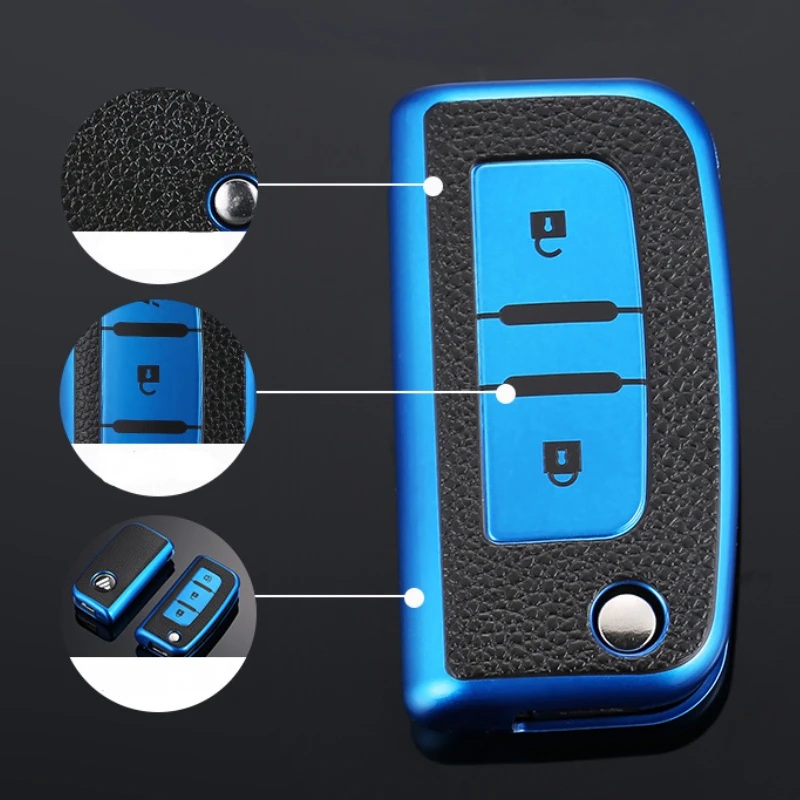 Silicone Car Key Case Cover key case key case cover car key shell remote control case cover For Foton Tunland Auman TOANO SAUVANA 2 3 Buttons Remote Protect Shell Holder Keychain Accessories