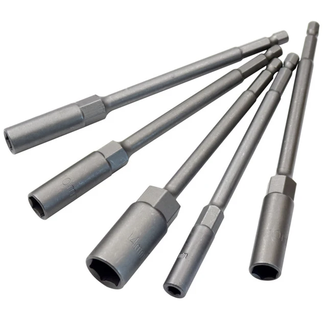 Socket 150mm Hexagon Nut Driver Drill Bit Adapter 5.5-19mm For Electric Wrench Extension Sleeve Repair Manual Tools 3
