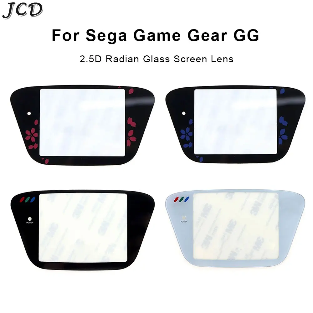 

JCD For Sega Game Gear GG Console 2.5D Radian Glass Screen Lens Protector Cover Panel Replacement With Back Adhesive