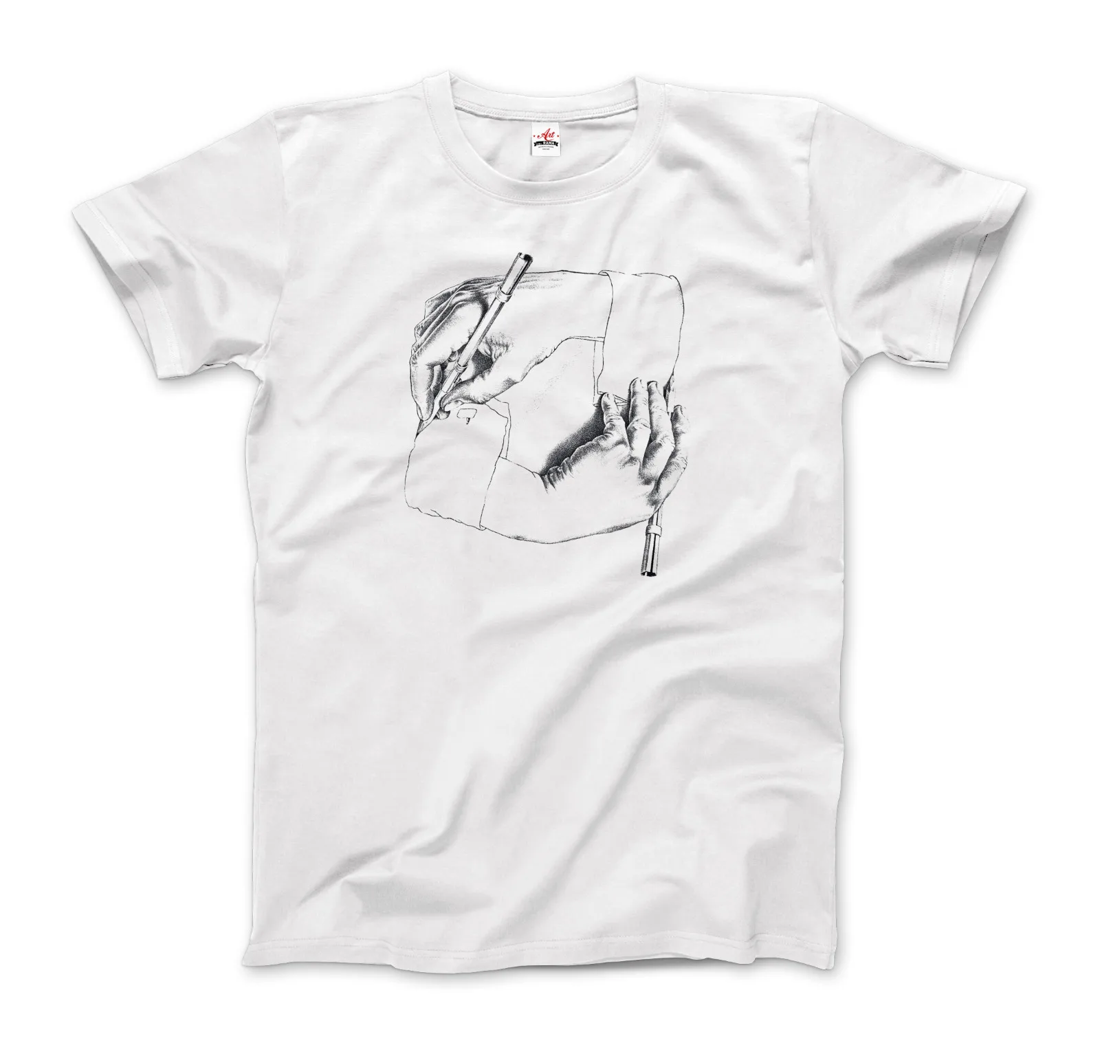 Mc Escher Hand Drawing Hand Art T-Shirt Maniche Lunghe O Corte