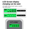 CITYORK 1.2V AAA Ni-MH 1100mAh Rechargeable Batteries 3a battery with 4 Solt LCD display 1.2V AA AAA 2a 3a fast charging charger 6