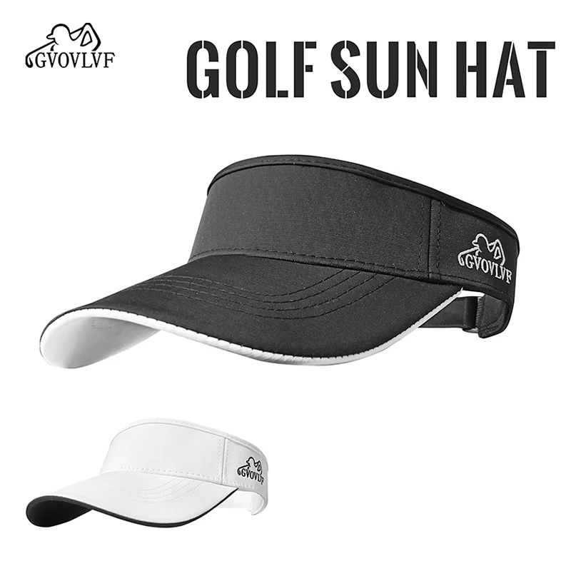 Sports sun hats 1pc Golf Visor Hat Sports Sun Visor Empty Top Sun Hat Adjustable Washed Solid For Men Women for Golf Cycling Fishing Tennis