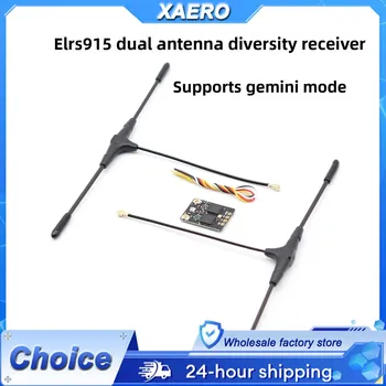 Ricevitore di diversità ELRS 915 MHz con modalità SUPER-D - Gemini a doppia antenna per la massima gamma FPV e la stabilità dei collegamenti, RX a lungo raggio