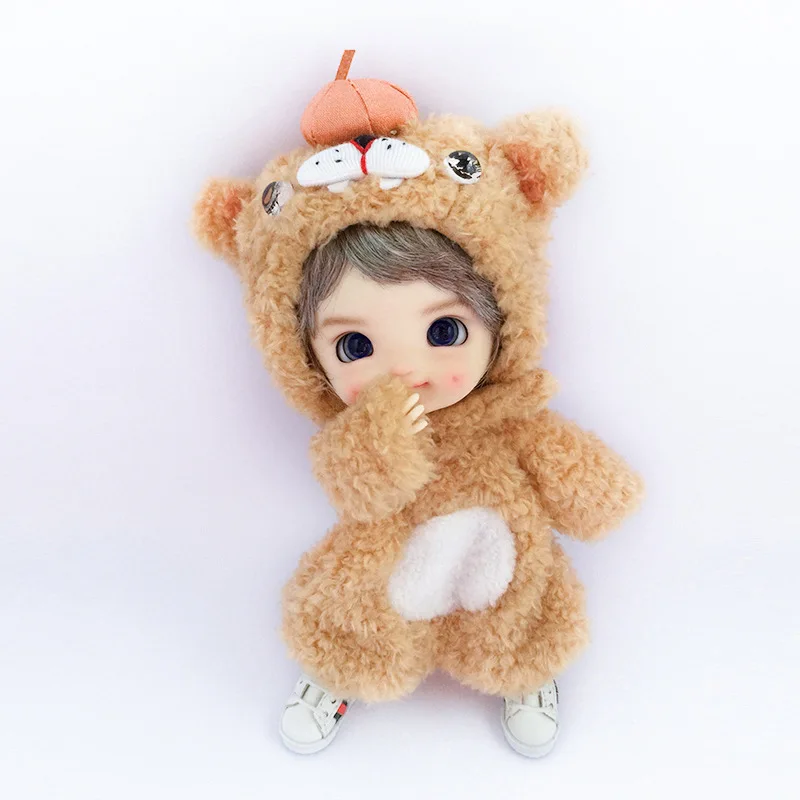 Ob11 Cute Animal Onesie Monster Doll Tiger, Panda, Wolf Clothes For Ob11,Obitsu 11,Molly, Gsc,1/12 Bjd Doll Accessories 3
