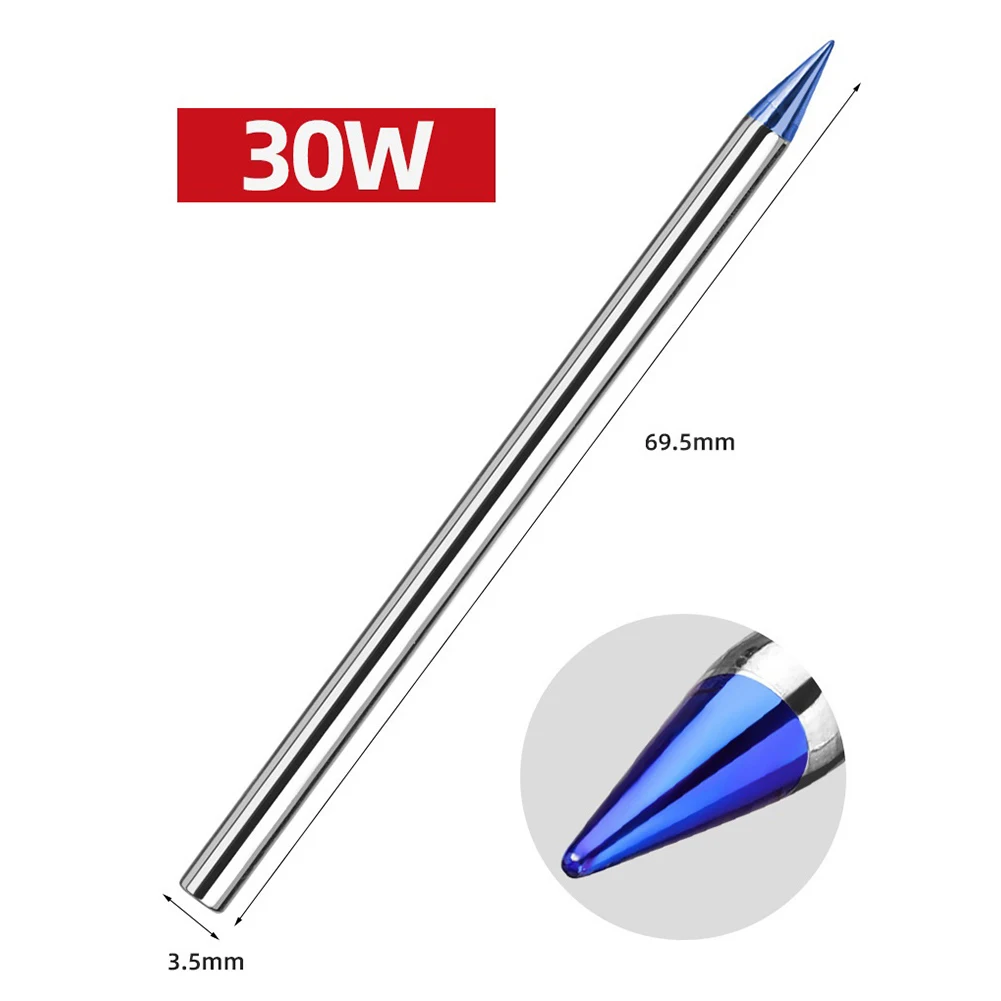 

Blue Pointed Welding Tips 30 40 60 80 100 150W External Heat Soldering Iron Lead-Free Station Sting Soldering Accessories