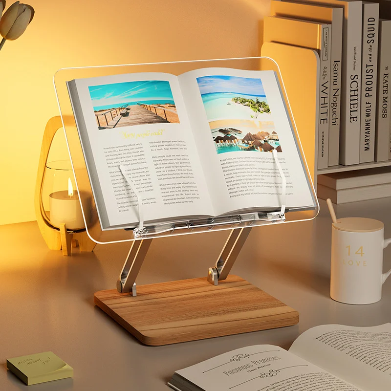 book stand for reading Transparent acrylic multifunctional lifting porte livre держатель для книг soporte para libros