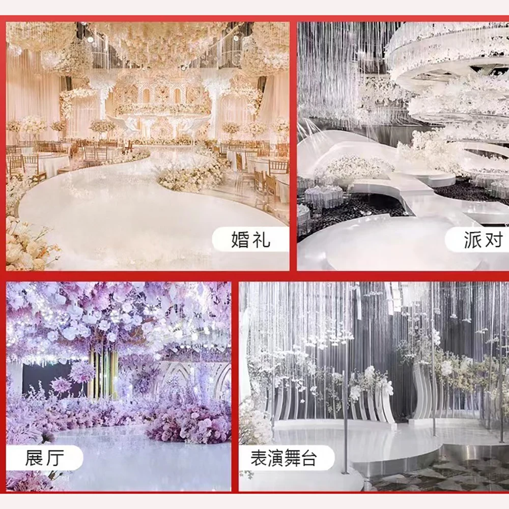 Factory Price Reflection Mirror floor panels Party Decorative dance Silver Gold Walkway Wedding Mirror Carpet
