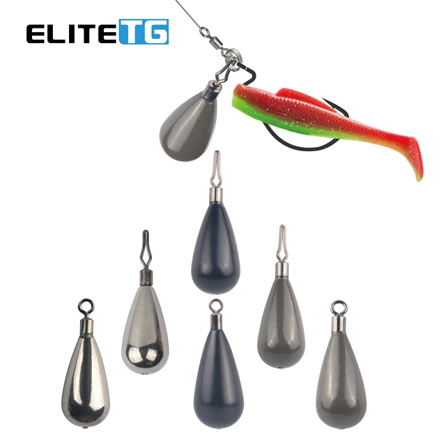 Elite TG Tungsten Tear Drop Shot Weights Jika Rig Weight,Bass Salmon Boat  Fishing,Lead-Free