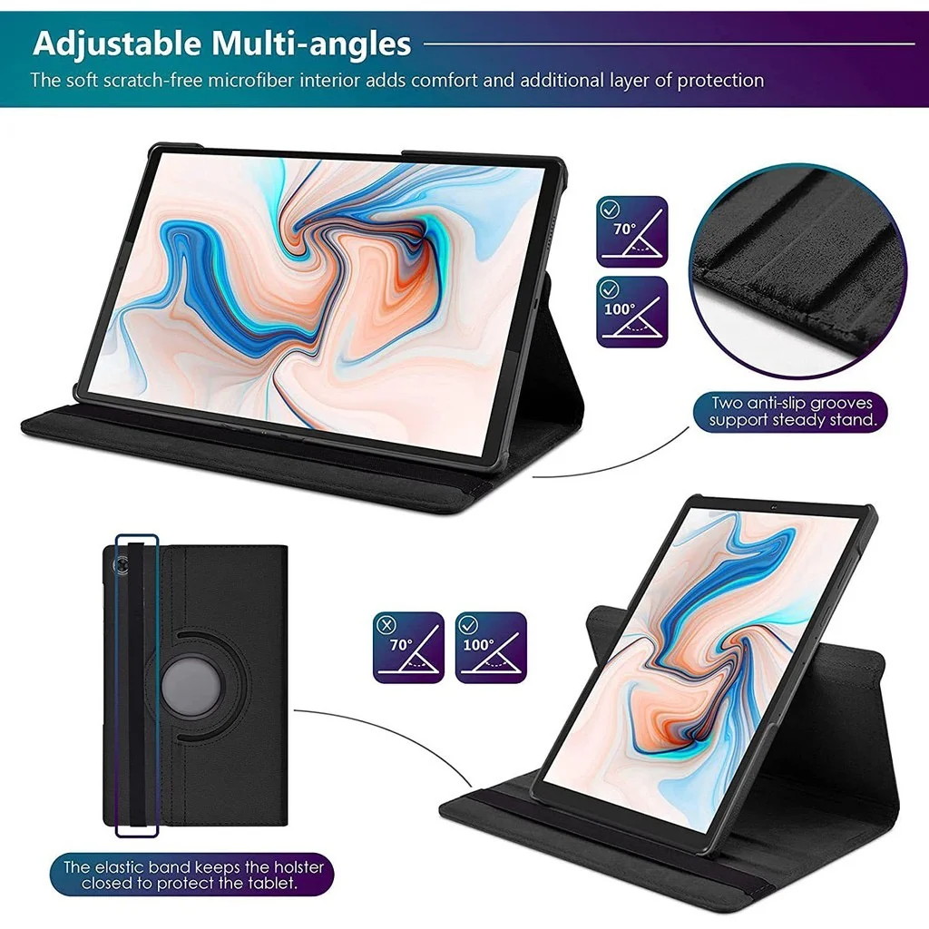 360° Rotating Leather Flip Cover