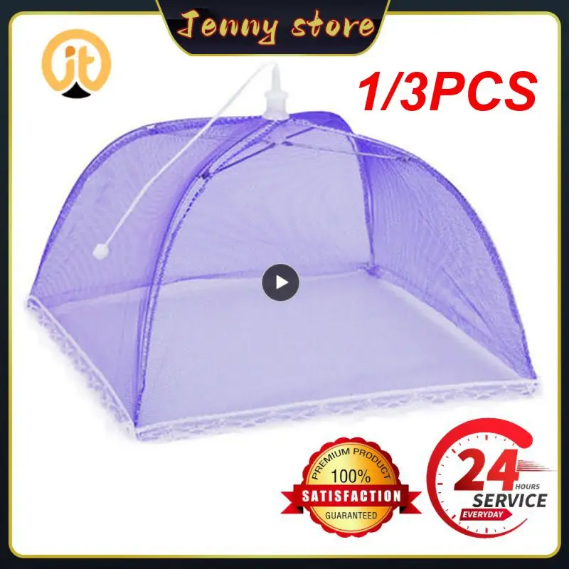 

1/3PCS Foldable Food Covers Mesh Anti Fly Mosquito Meal Food Cover Umbrella Picnic Dish Cover Meal Covers Kitchen