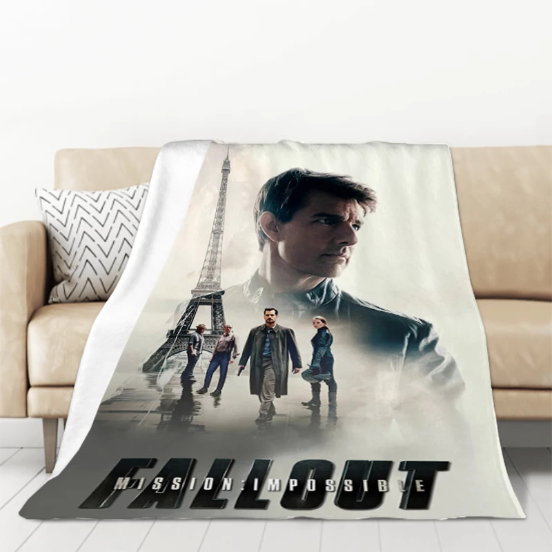 

Mission: Impossible Movie Knee Blanket Furry Double Bed Comforter Thick Blankets for Winter Bedspread the Sofa Warm Baby Camping