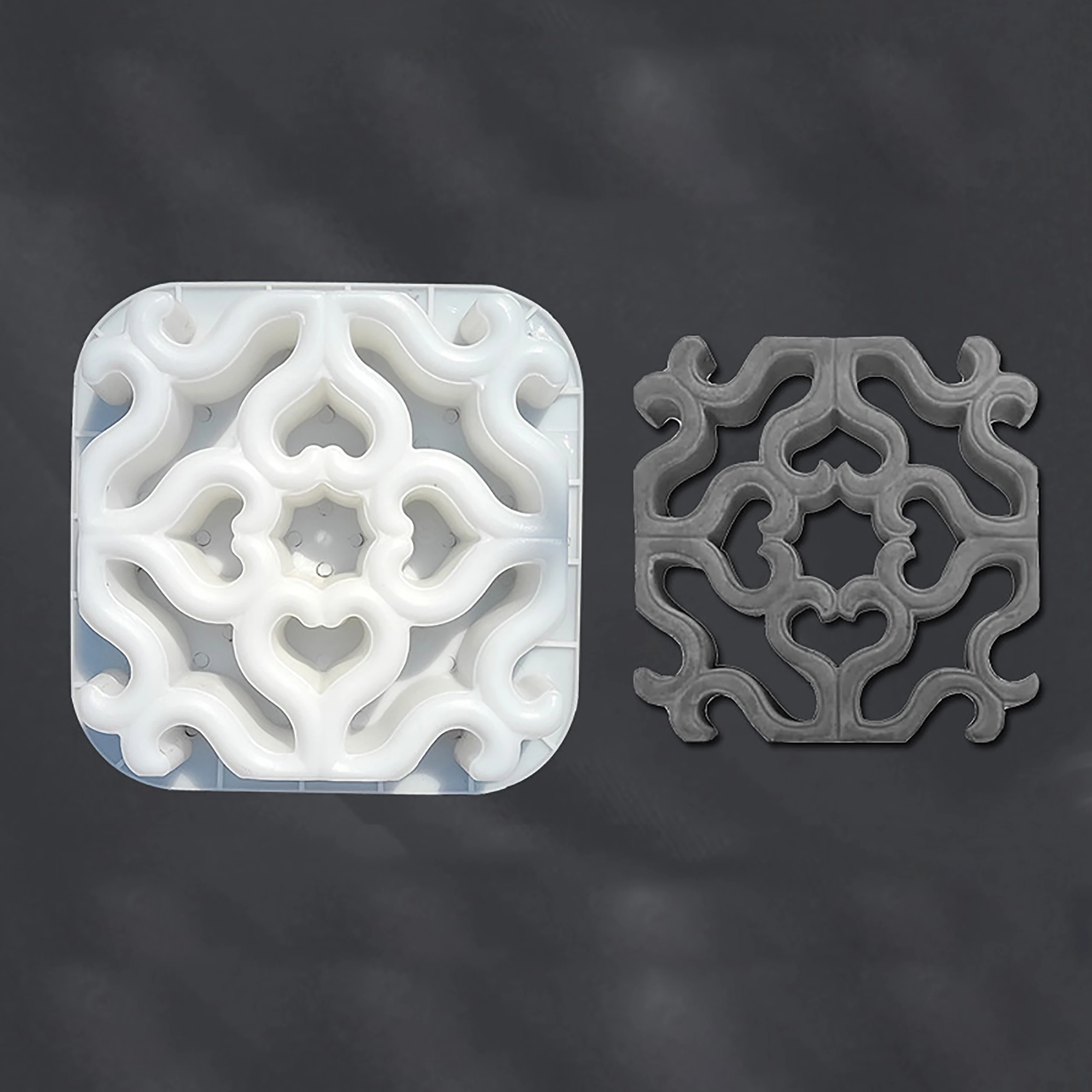 Hollow Diamond Garden Concrete Mold 3