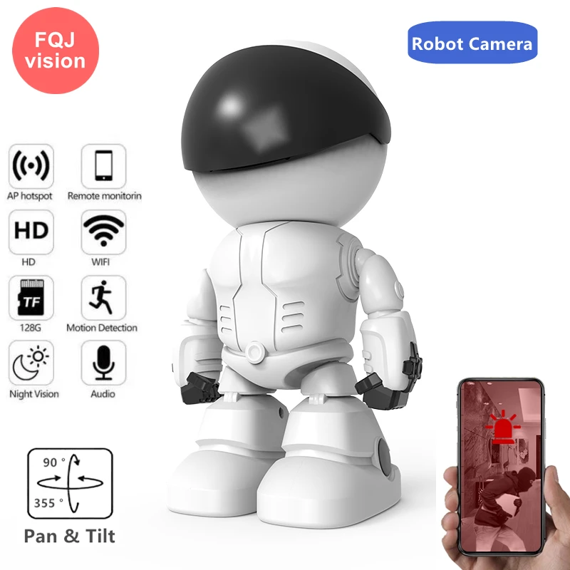 Yoosee 2Mp Robot Wifi Camera Indoor Baby Monitor Due Modi Talk Motion Detection Infrarossi Home Security Wireless Smart Camera