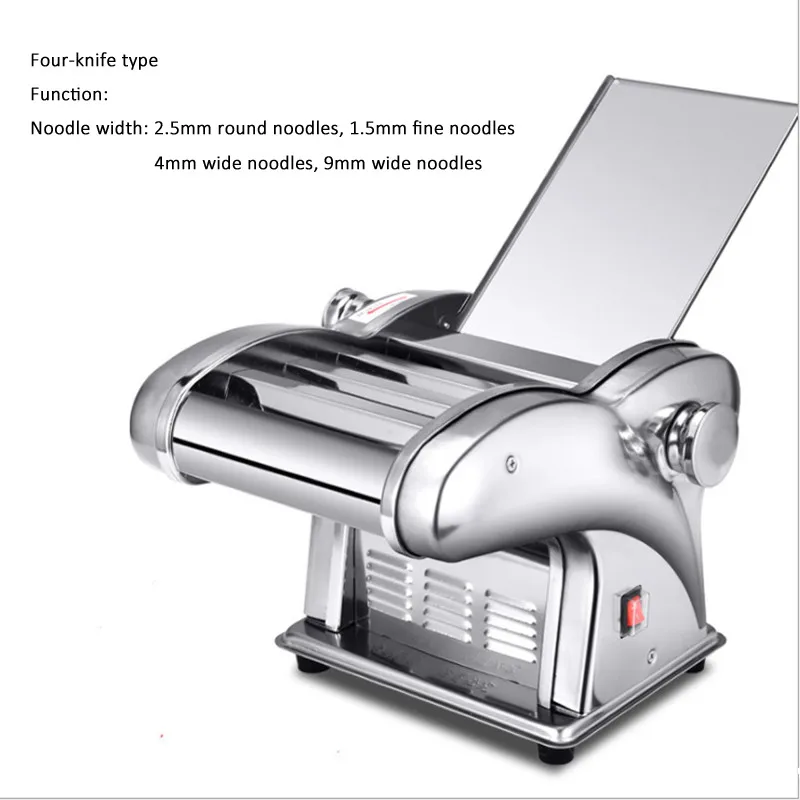 Description Picture 3 of item4 Blades Household Pasta Machine Dumpling Wonton Skin Dough Mixer Rolling Machine Farfalle Pasta Maker Electric Noodles Maker