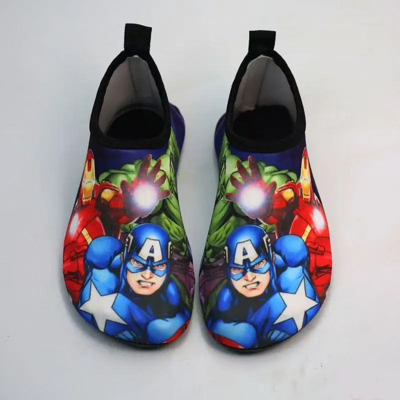 Summer Baby Boy Girl Beach Wading Shoes Cartoon Minnie Spiderman Avenger Cars Antiskid Sneaker Children Kid Sock Swimming Sandal 4