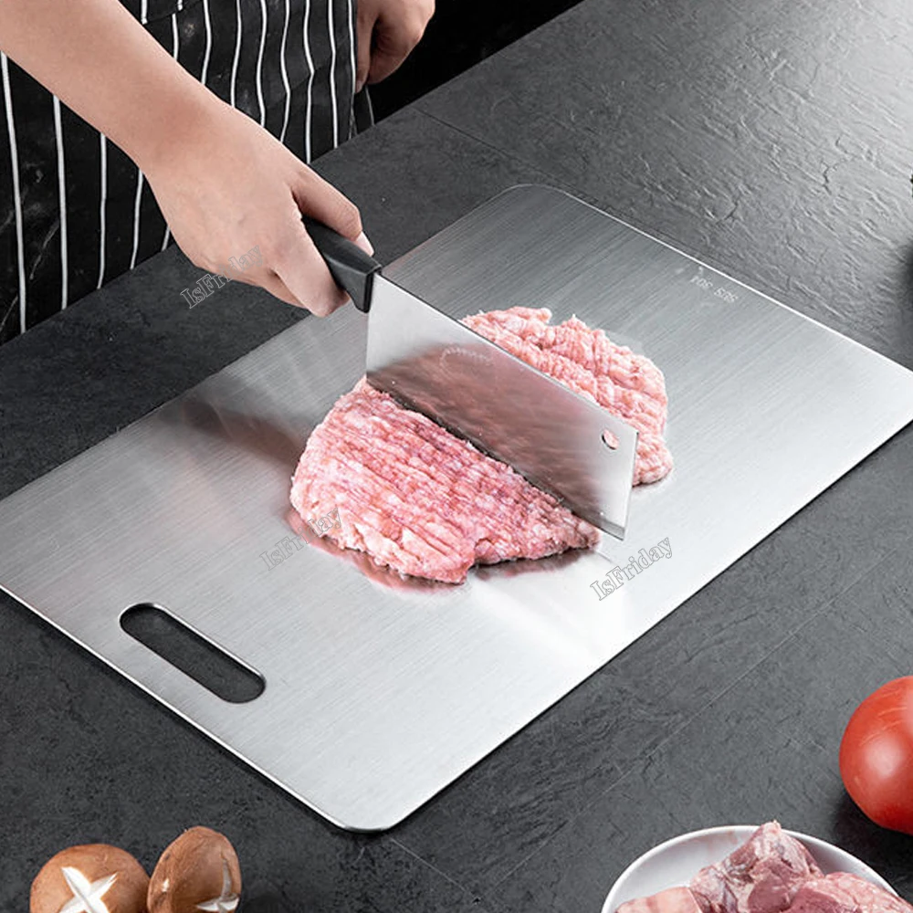 Thickened 316 Stainless Steel Cutting Board Antibacterial and Mildew-proof Household Cutting Board Kitchen Kneading Dough Board