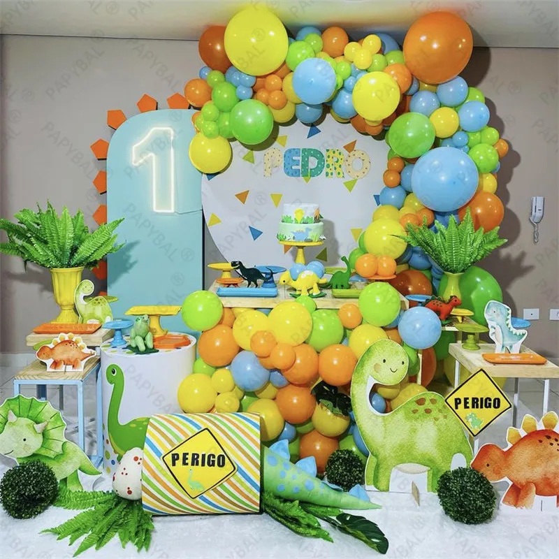106Pcs Dinosauro Decorazione Festa Di Compleanno Palloncini Arco Ghirlanda Kit 32 "Numero Palloncini Per Baby Shower Decorazione Compleanno Bambini