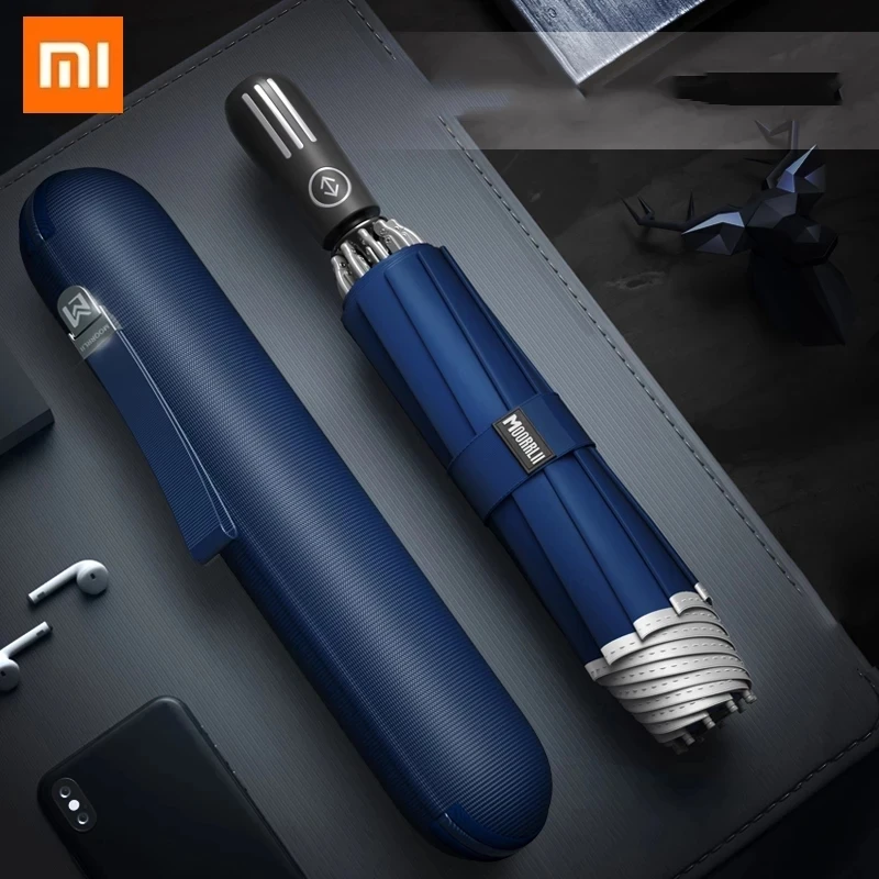 

Xiaomi Big Automatic Man Folding Umbrella Reinforced Luxury Inverted Parasol Umbrella Lightweight Parapluie Rain Gear