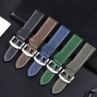 Bracelet de montre en cuir Vintage pour Bracelet Omega pour ceinture Seiko 18mm 20mm 22mm 24mm Bracelet armée Sport Bracelet pour montre intelligente 2