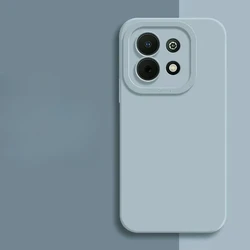 Sleek Black Semi - Transparent TPU Protective Phone Case for Enjoy 90 Plus (Light blue)