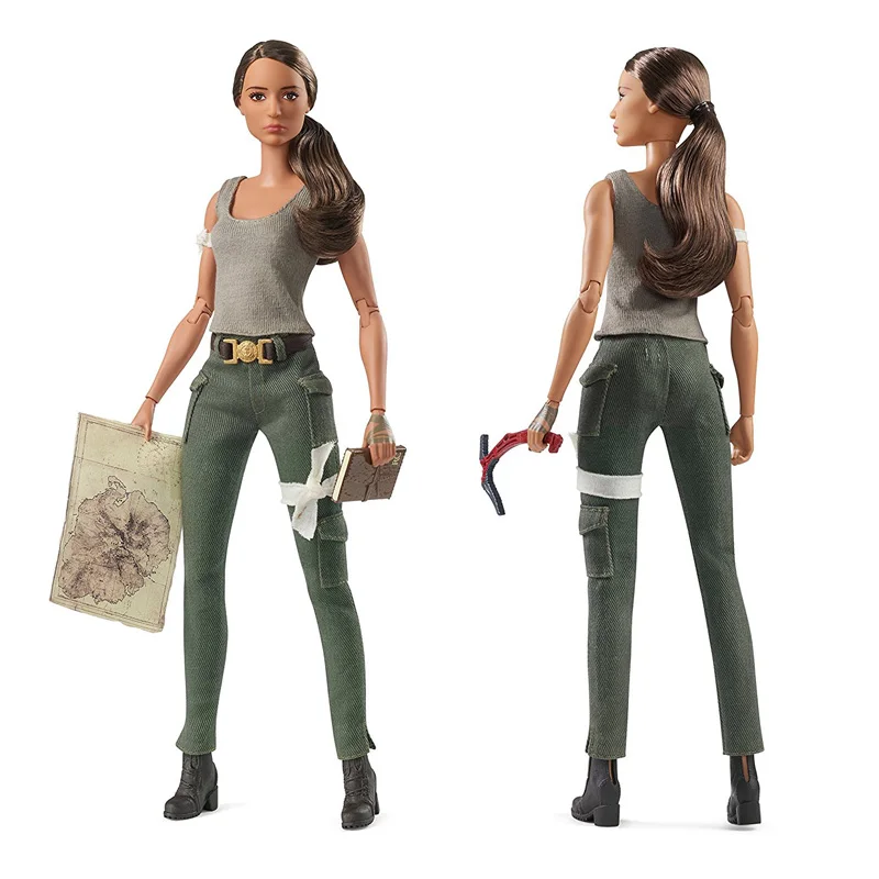 Original Mattel Barbie Dolls Tomb Raider Collection Black Label Toys for Girls Birthday Christmas Gifts Genuine Top Brand - Bilde 5