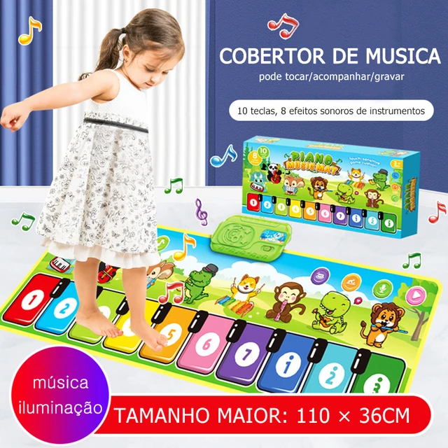 música infantil,jogo música chão piano pé criança - Brinquedos