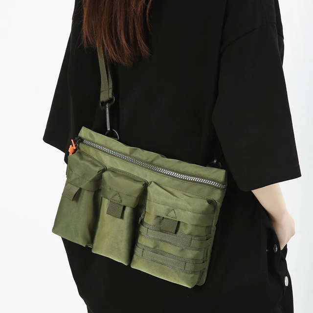 Streetwear Unisex Nylon Tactical Messenger Bags Casual Bullet