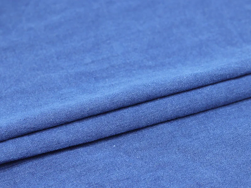 Blue Soft Washed Stretch Denim Fabric By The Meter for Clothes Jeans Dresses Handmade DIY Sewing Cloth Plain Comfortable Black