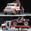 In Stock CROSSRC WT4 1/10 4*2 Metal RC Wrecker Road Rescue Truck Recovery Car with Lights Two-speed Engineering Transport Model 1