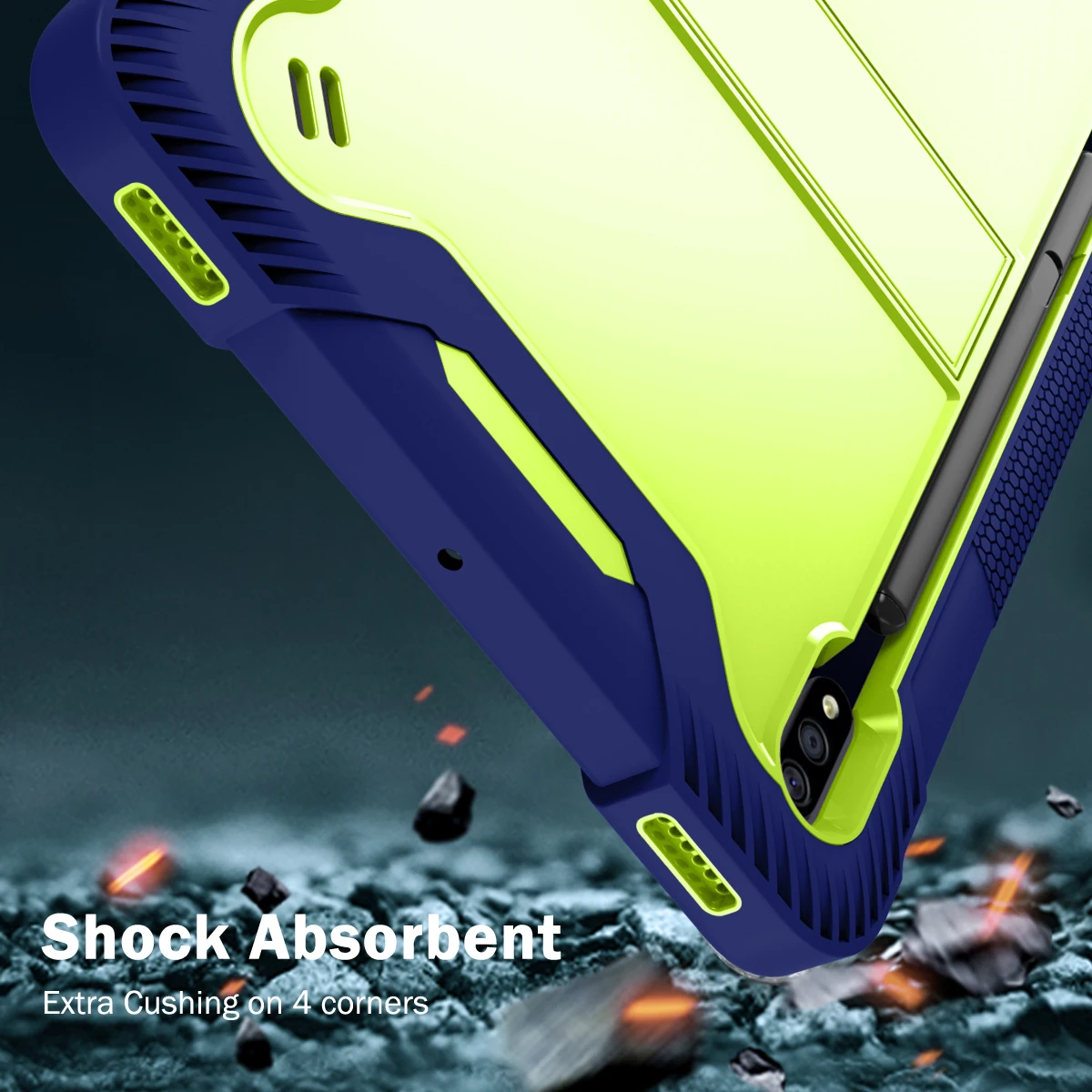 Armor Case For Samsung A 10.1 A8 10.5 Galaxy Tab S7 S8 plus 12.4 11 s6 Heavy Duty Silicone Stand Shock Proof_voghion.com