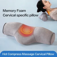 1pc Memory Foam Pillow, Slow Rebound cervical vertebra pillow Hot compress massage function Pillow Core For Anti-snoring Neck